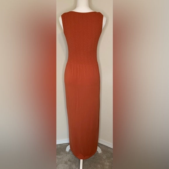 NWOT Lark + Grey Women Boho Maxi Dress Size PS/PM Fall Orange - Picture 2 of 7